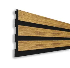 Riflaj decorativ din duropolimer, lemn deschis, 290 x 11,5 x 1,2 cm