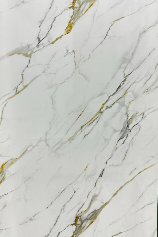 Panou decorativ, imitatie marmura CARRARA GOLD, 122 x 270 cm