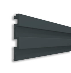 Riflaj decorativ din duropolimer, gri inchis, 290 x 11,5 x 0,8 cm