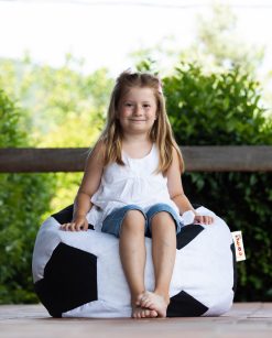 Garden Bean Bag – Pouf Fotbal Copii – Negru, Alb