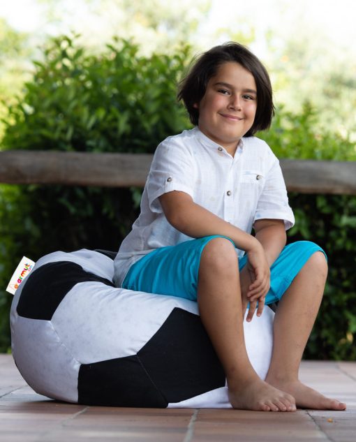 Garden Bean Bag – Pouf Fotbal Copii – Negru, Alb