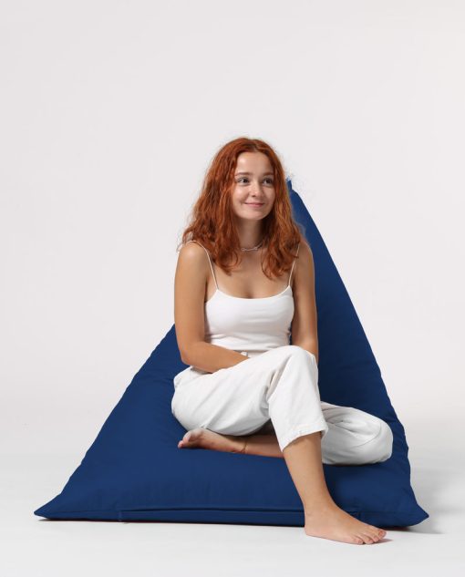 Garden Bean Bag – Pouf Pyramid Big Bed – Albastru Inchis