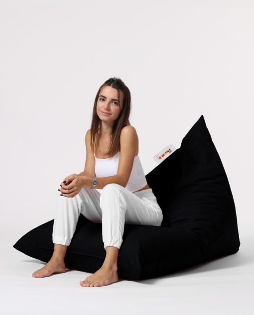 Garden Bean Bag – Pouf Pyramid Big Bed – Negru