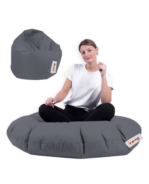 Garden Bean Bag – Iyzi 100 Cushion Pouf – Fume