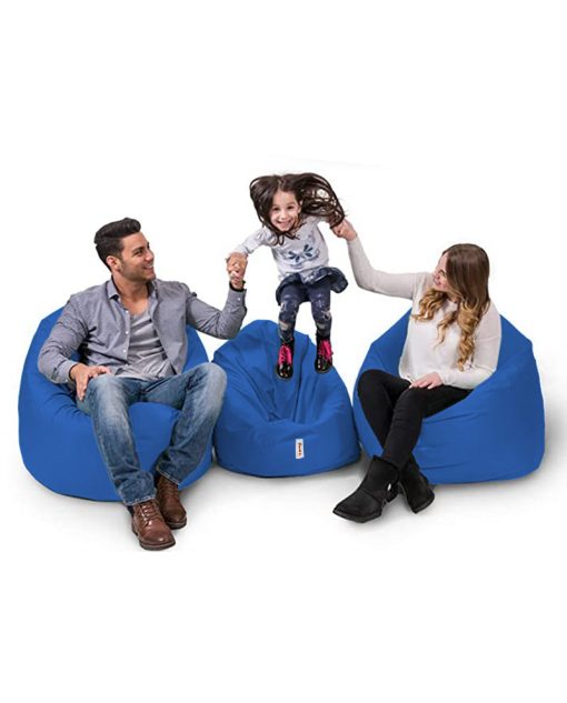 Pouf cu fasole de gr?din? – Iyzi 100 Cushion Pouf – Albastru