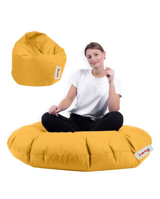 Garden Bean Bag – Pouf Iyzi 100 Cushion – Galben