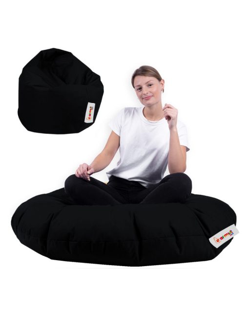 Garden Bean Bag – Iyzi 100 Cushion Pouf – Negru