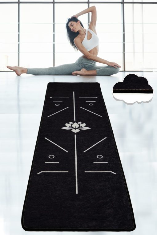 Covor Yoga – Bikram – Negru