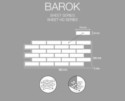 Acoperire de perete din cărămidă elastică | FLX – Barok-119-HD