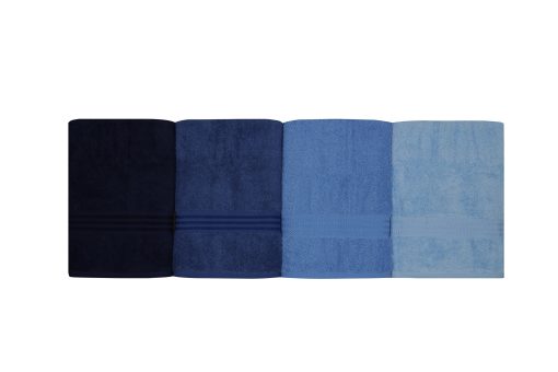 Set prosoape de baie (4 piese) – Curcubeu – Albastru
