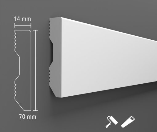 Plinta duropolimer D-307 2400x70x14 mm